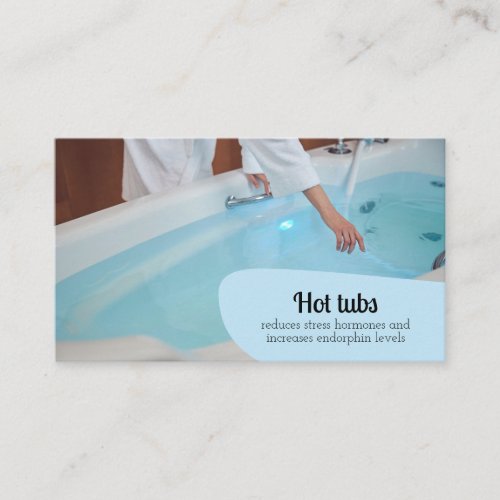 Hot Tubs Beauty Skincare Relax Massage Wellness Business Card