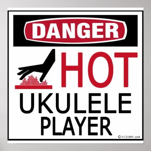 Hot Ukulele Player Poster
