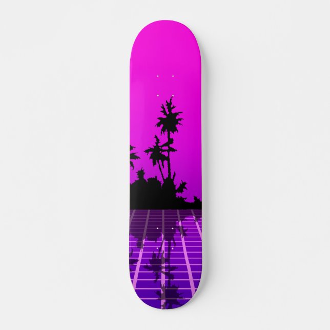 Hot Vaporwave tropical 7 3/4" Skateboard Deck (Front)