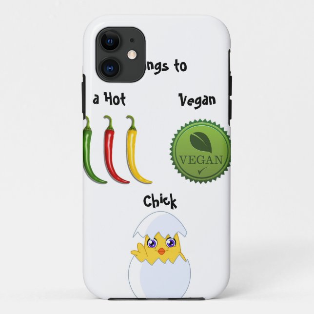 Hot Vegan Chick iPhone 5 case (Back)
