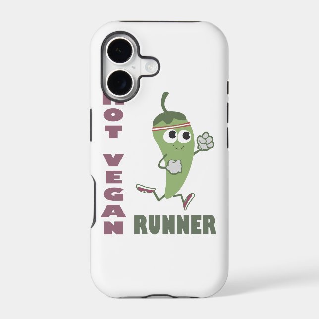 Hot Vegan Runner Iphone Case (Back)