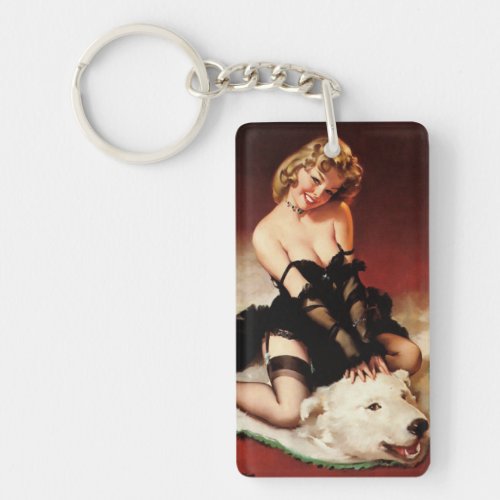 Hot  Vintage Pin Up Girl Keychain 