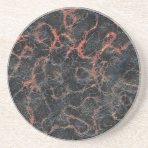 Hot Volcanic Ash Red Lines of Lava Texture Pattern Coaster