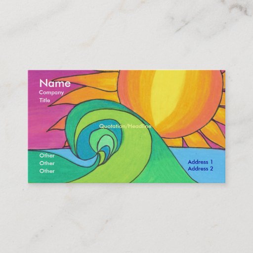 Customizable Hot Wave Business Card Template