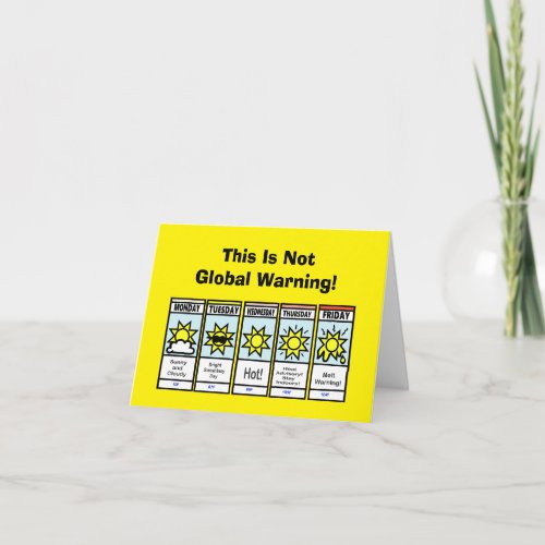 Hot Weather Forecast Menopause Greeting Card