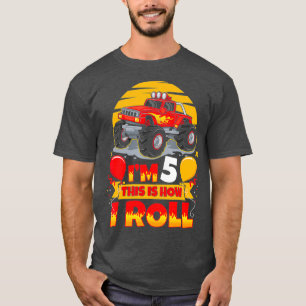 Hot Wheels Birthday Im 5 This Is How I Roll T-Shirt
