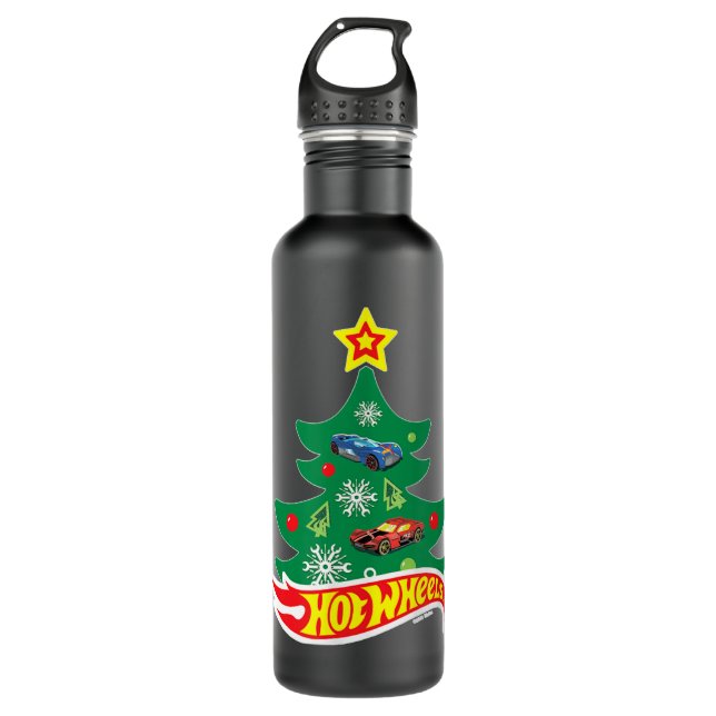 Hot Wheels Hot Wheels Christmas Tree Stainless Steel Water Bottle (Front)