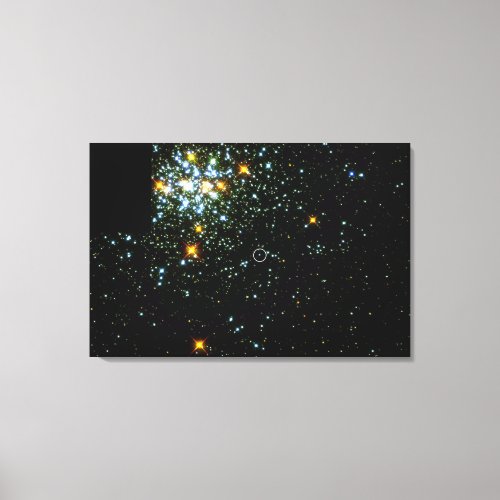 Hot White Dwarf Shines in Young Star Cluster NGC 1 Canvas Print