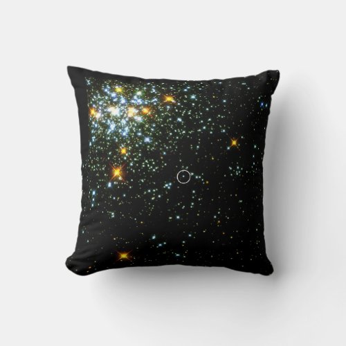 Hot White Dwarf Shines in Young Star Cluster NGC 1 Throw Pillow