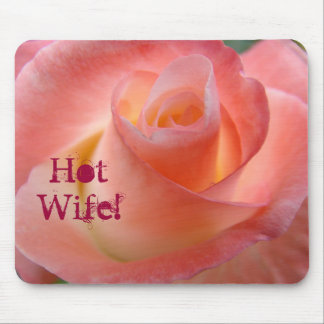 Hot Wife! mousepads Valentine's gits Pink Rose