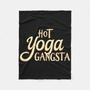 Hot Yoga Gangsta And Meditation - Namaste Vintage  Fleece Blanket