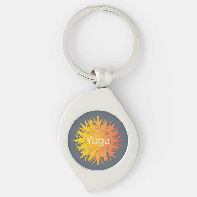 Hot Yoga Sun Keychain (Front)