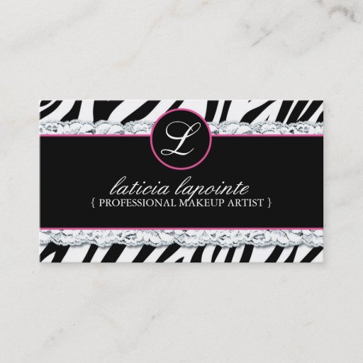 Customizable Hot Zebra Print Business Cards