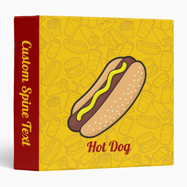Hotdog 3 Ring Binder (Front/Spine)