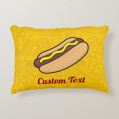 Hotdog Accent Pillow