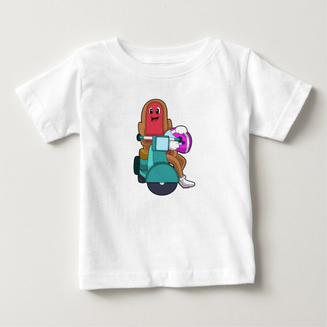 Hotdog as Biker with Scooter.PNG Baby T-Shirt (Front)