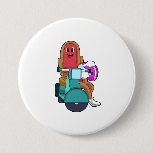 Hotdog as Biker with Scooter.PNG Button (Front)