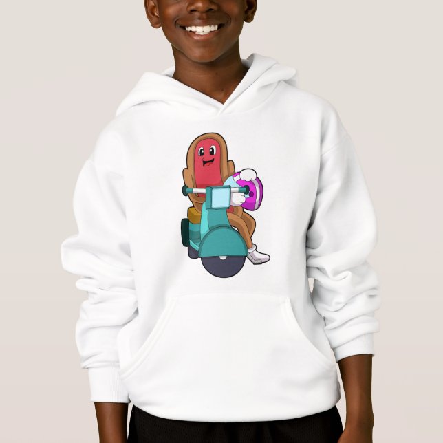 Hotdog as Biker with Scooter.PNG Hoodie (Front)