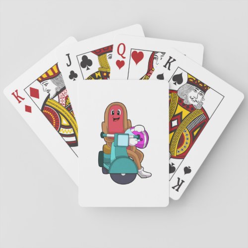 Hotdog as Biker with ScooterPNG Playing Cards