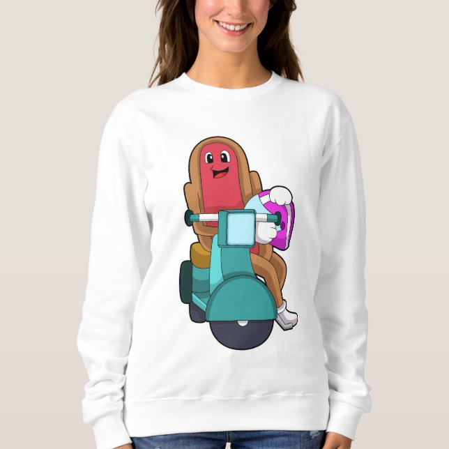 Hotdog as Biker with Scooter.PNG Sweatshirt (Front)