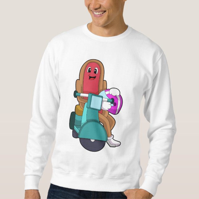 Hotdog as Biker with Scooter.PNG Sweatshirt (Front)