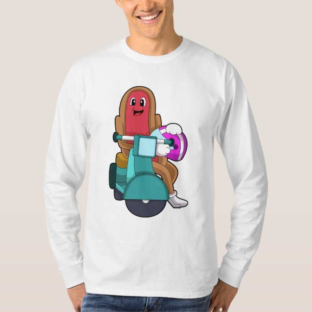 Hotdog as Biker with Scooter.PNG T-Shirt (Front)