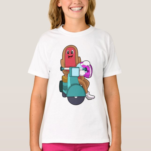 Hotdog as Biker with Scooter.PNG T-Shirt (Front)