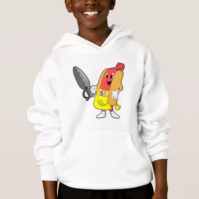 Hotdog as Hairdresser with Scissors Hoodie (Front)