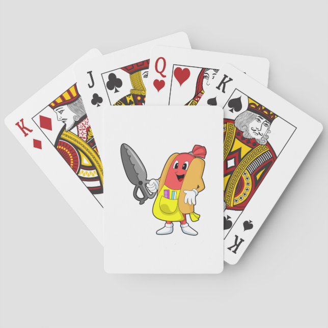 Hotdog as Hairdresser with Scissors Poker Cards (Back)