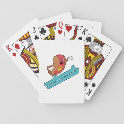 Hotdog as Ski jumper with SkiPNG Playing Cards