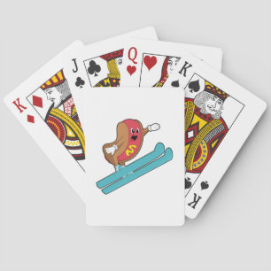 Hotdog as Ski jumper with Ski.PNG Poker Cards