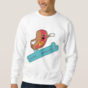 Hotdog as Ski jumper with Ski.PNG Sweatshirt