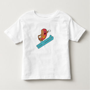 Hotdog as Ski jumper with Ski.PNG Toddler T-shirt
