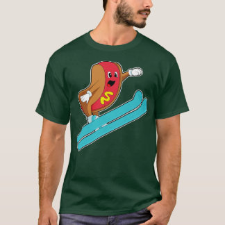 Hotdog as Ski jumper with Ski T-Shirt