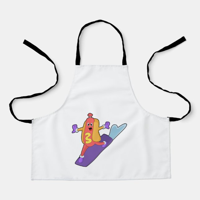 Hotdog as Snowboarder with Sonowboard Apron (Front)