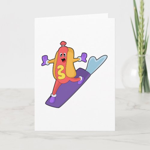 Hotdog as Snowboarder with Sonowboard Card