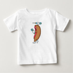 Hotdog at Darts with Dart.PNG Baby T-Shirt