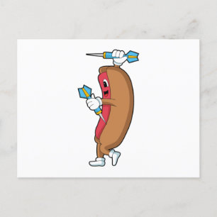 Hotdog at Darts with Dart.PNG Postcard