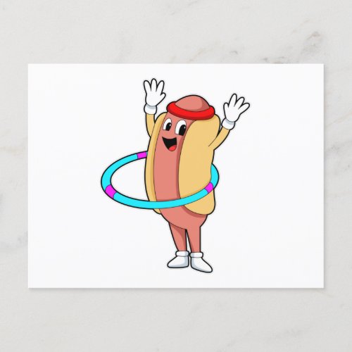 Hotdog at Fitness with Flywheel Postcard