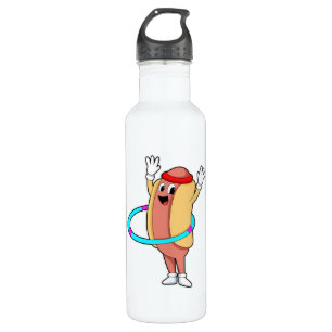 Hotdog at Fitness with Flywheel Stainless Steel Water Bottle
