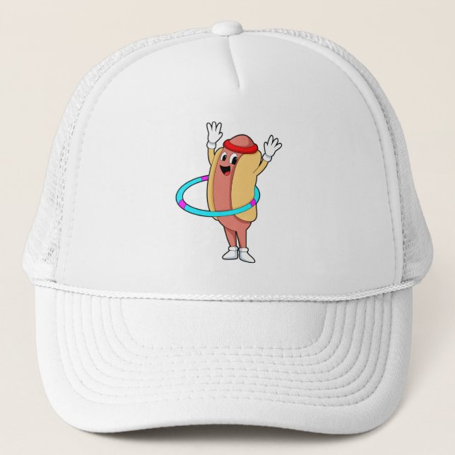 Hotdog at Fitness with Flywheel Trucker Hat (Front)