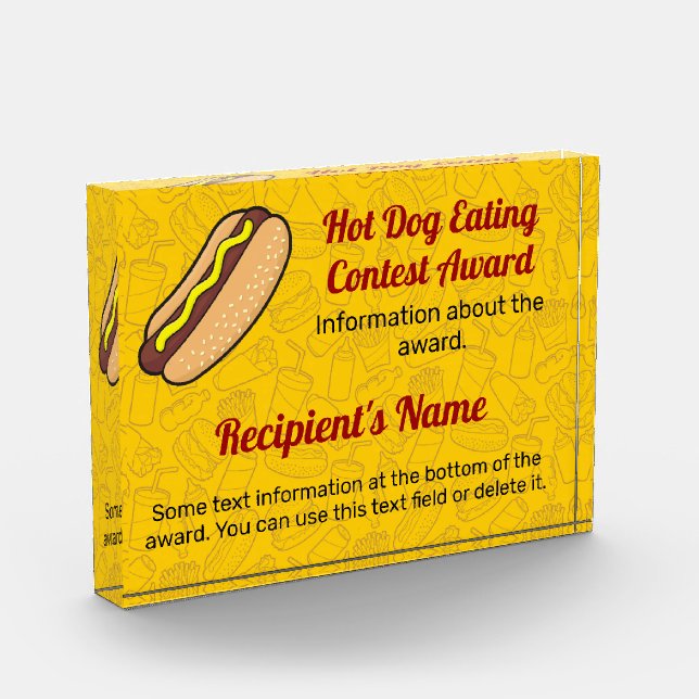 Hotdog Award (Left)