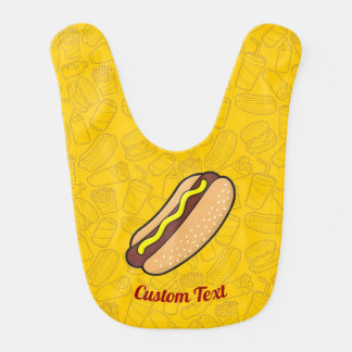 Hotdog Baby Bib