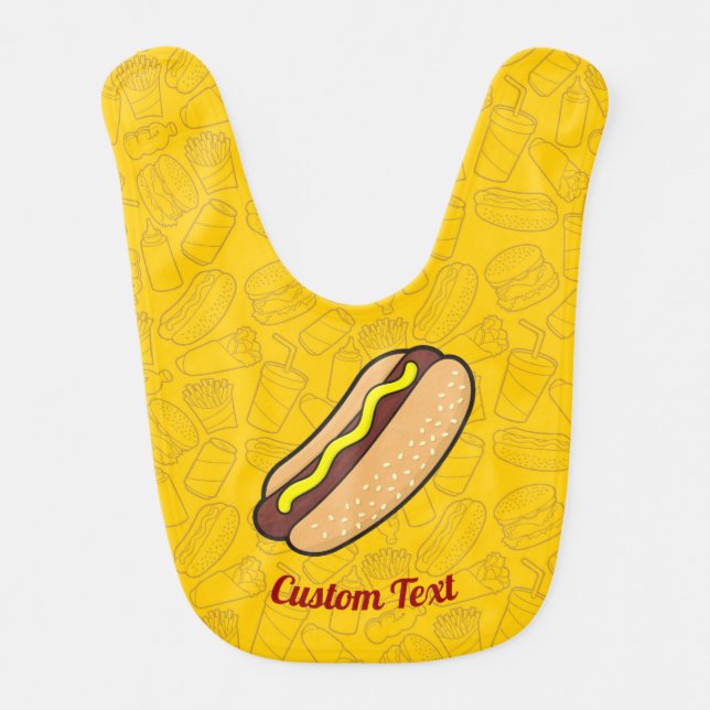 Hotdog Baby Bib (Front)