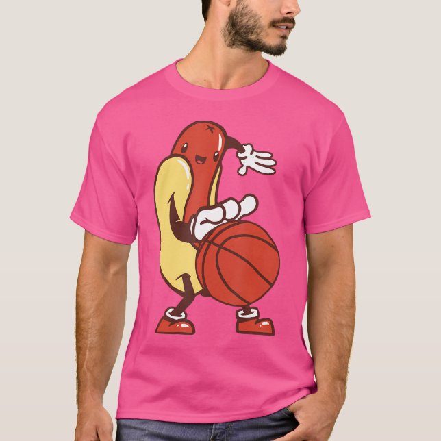Hotdog Basketball T-Shirt (Front)