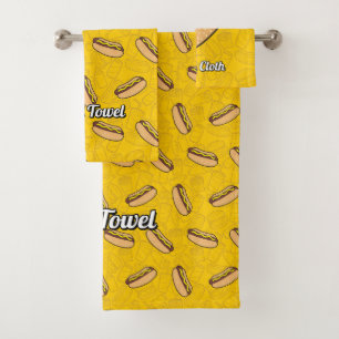 Hotdog Bath Towel Set