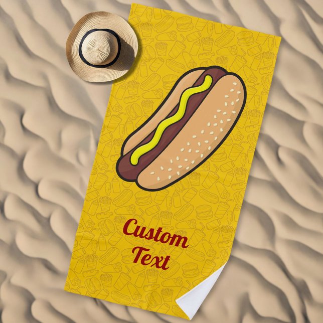 Hotdog Beach Towel (Creator Uploaded)