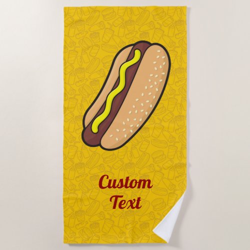 Hotdog Beach Towel