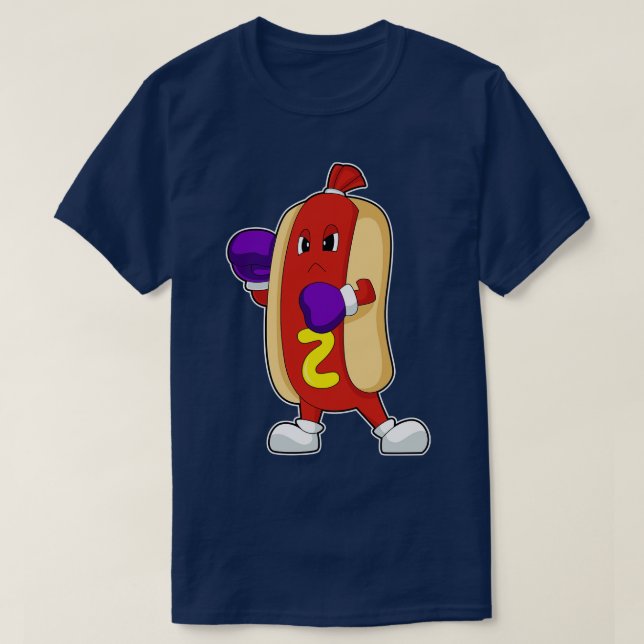 Hotdog Boxer Boxing gloves Boxing 2 T-Shirt (Design Front)