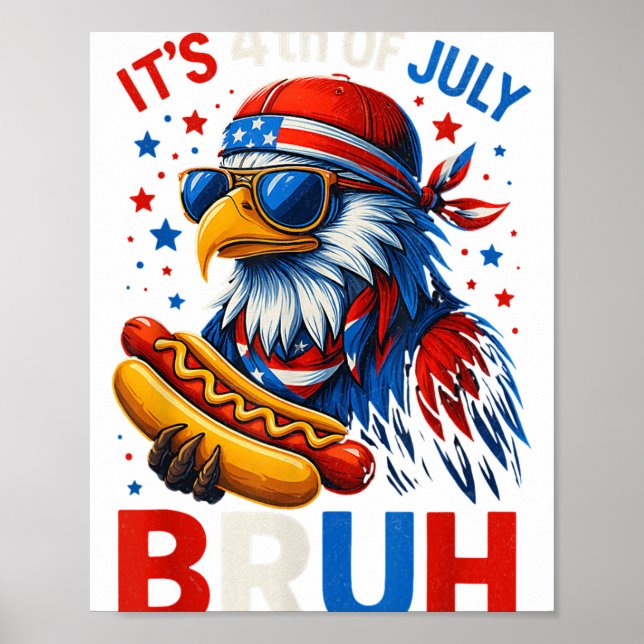 Hotdog Bruh 4th Of July Boys Kids Fourth Of July B Poster (Front)